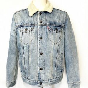 Levi's Light Blue Denim Jacket with Cream Collar